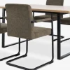 Clearance AABENRAA + ESPEMesa AABENRAA L160 roble cálido + 4 sillas ESPE oliva/negro Mesas De Comedor|Conjuntos De Comedor