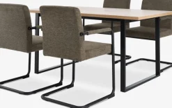 Clearance AABENRAA + ESPEMesa AABENRAA L160 roble cálido + 4 sillas ESPE oliva/negro Mesas De Comedor|Conjuntos De Comedor