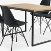 Outlet AABENRAA + KLARUPMesa AABENRAA L120 roble cálido + 4 sillas KLARUP negro Mesas De Comedor|Conjuntos De Comedor