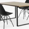 Hot AABENRAA + KLARUPMesa AABENRAA L160 roble cálido + 4 sillas KLARUP negro Mesas De Comedor|Conjuntos De Comedor