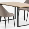 Hot AABENRAA + VELLEVMesa AABENRAA L160 roble cálido +4 sillas VELLEV arena/negro Mesas De Comedor|Conjuntos De Comedor