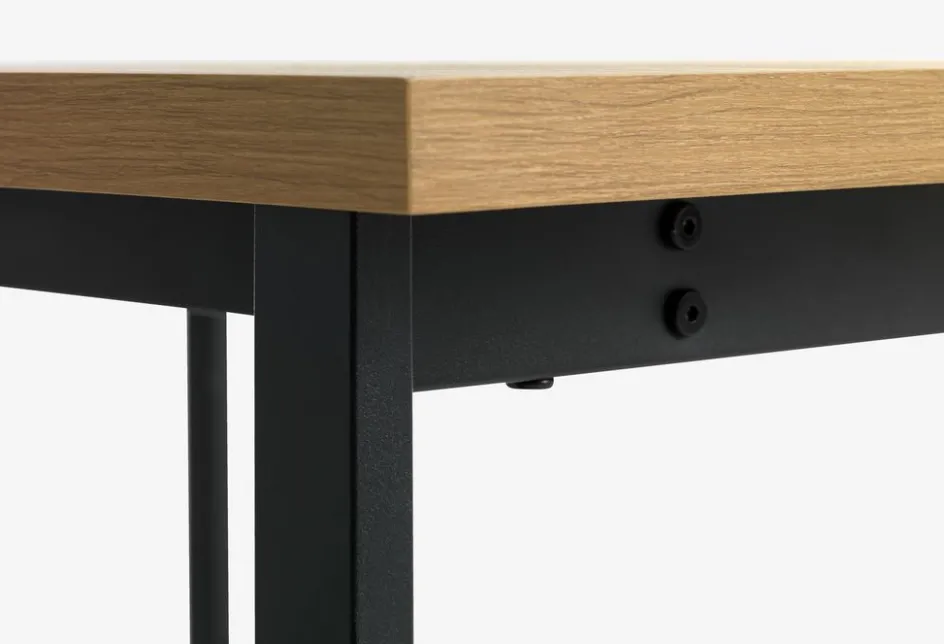 Sale AABENRAAMesa de comedor AABENRAA 80x120 color roble cálido/negro Mesas De Comedor