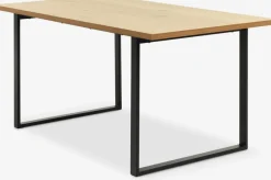 Online AABENRAAMesa de comedor AABENRAA 90x160 color roble cálido/negro Mesas De Comedor