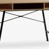 Online ABBETVEDEscritorio ABBETVED 48x120 color roble natural/negro Escritorios|Escritorios Elevables