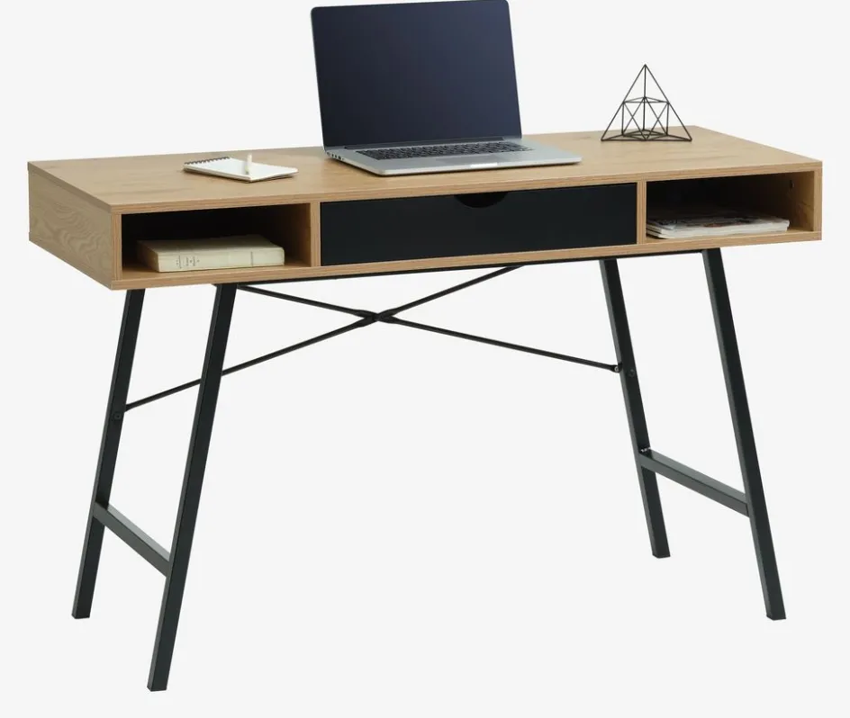Online ABBETVEDEscritorio ABBETVED 48x120 color roble natural/negro Escritorios|Escritorios Elevables