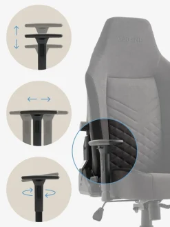 Hot ABILDAASilla gaming ABILDAA tela gris antracita Sillas De Oficina|Sillas Gaming