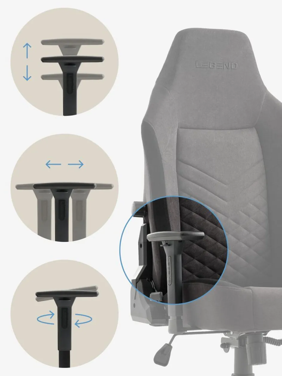 Hot ABILDAASilla gaming ABILDAA tela gris antracita Sillas De Oficina|Sillas Gaming
