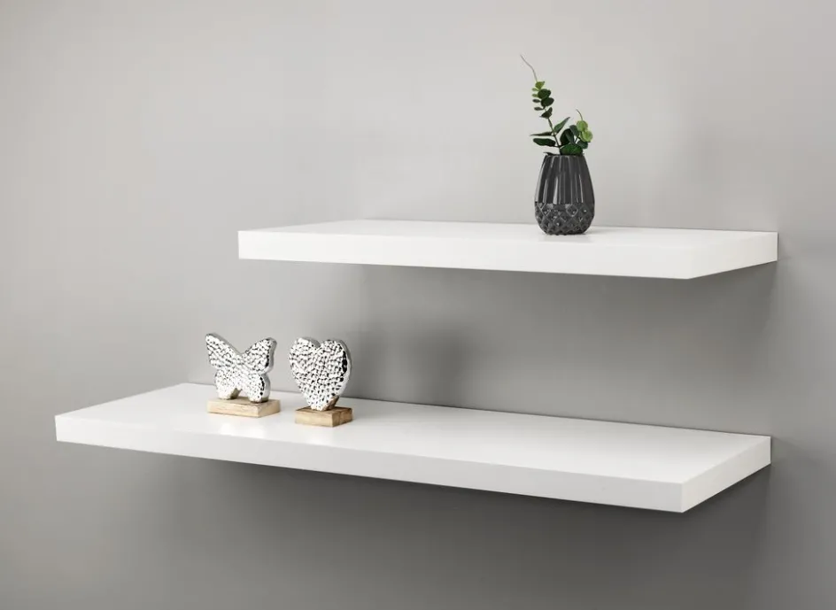 Outlet ABILDEstante flotante ABILD 80x24 blanco Baldas|Baldas