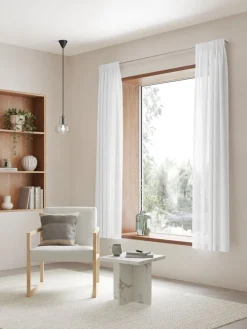Clearance ABRAURCortina ABRAUR 1x140x175 blanco crudo Cortinas Traslúcidas