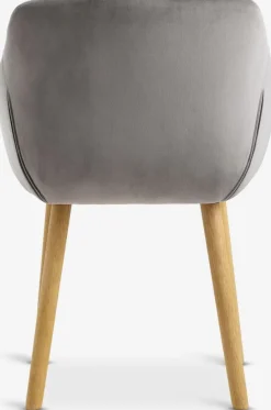 Discount ADSLEVSilla de comedor ADSLEV terciopelo /natural Sillas De Comedor