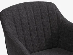 Clearance ADSLEVSilla de comedor ADSLEV tela /negro Sillas De Comedor