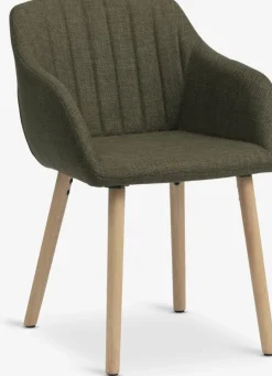 Outlet ADSLEVSilla de comedor ADSLEV tela /roble natural Sillas De Comedor