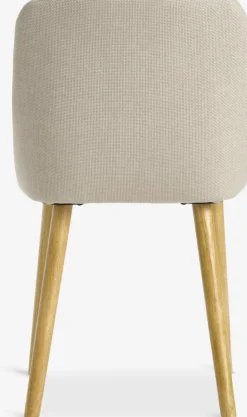 Outlet ADSLEVSilla de comedor ADSLEV sin reposabrazos beis/roble natural Sillas De Comedor
