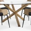 New AGERBY + HVIDOVREMesa AGERBY Ø119 roble natural+4 sillas HVIDOVRE roble/negro Mesas De Comedor|Conjuntos De Comedor