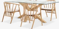 Clearance AGERBY + LYKSBORGMesa AGERBY L190 roble natural + 4 sillas LYKSBORG roble Mesas De Comedor|Conjuntos De Comedor