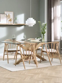 Clearance AGERBY + LYKSBORGMesa AGERBY L190 roble natural + 4 sillas LYKSBORG roble Mesas De Comedor|Conjuntos De Comedor