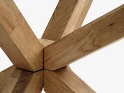 New AGERBYMesa de comedor AGERBY 90x190 cristal/roble natural Mesas De Comedor
