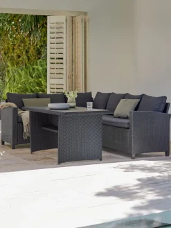 Hot AGERMOSEConjunto muebles jardín AGERMOSE 6 plazas Conjuntos Mesa Y Sillas De Jardín|Muebles De Jardín
