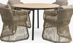AKTIVEN + STORDALENMesa AKTIVEN L118/168 + 4 sillas STORDALEN natural Conjuntos Mesa Y Sillas De Jardín