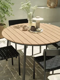 AKTIVENMesa de jardín AKTIVEN Ø118xL118/168 natural Mesas De Jardín