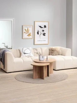 Online ALLESESofá ALLESE chaise longue izquierda tela beis 2 Plazas|3 Plazas