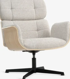 Outlet ALLINGESillón reclinable ALLINGE giratorio tela beis/negro Sillones
