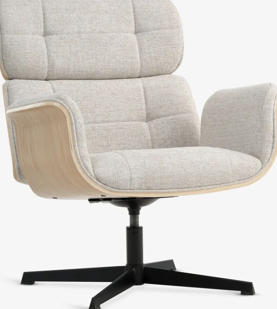 Outlet ALLINGESillón reclinable ALLINGE giratorio tela beis/negro Sillones