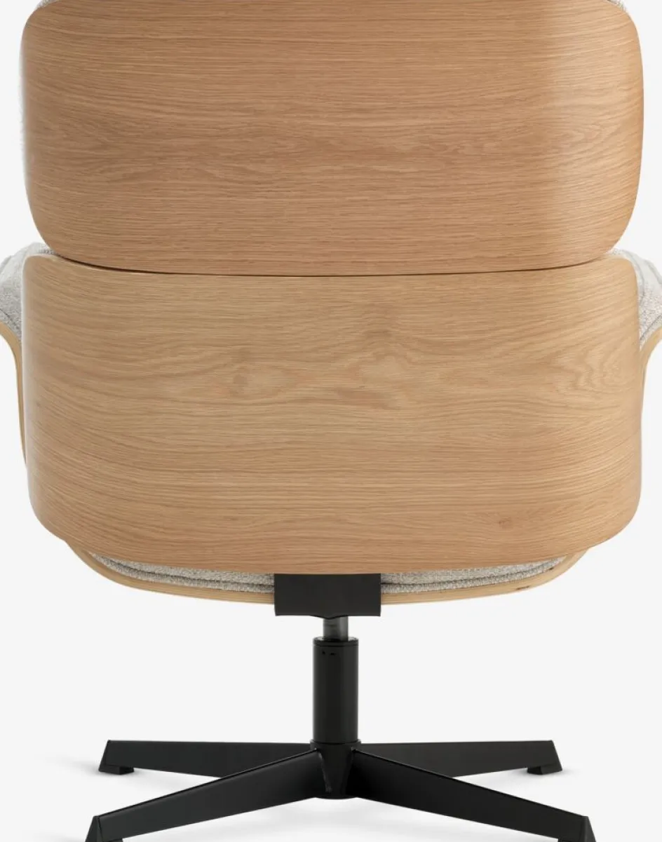 Outlet ALLINGESillón reclinable ALLINGE giratorio tela beis/negro Sillones