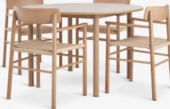 Clearance ALSTED + ISLEVMesa ALSTED Ø120 roble + 4 sillas ISLEV roble reposabrazos Mesas De Comedor|Conjuntos De Comedor