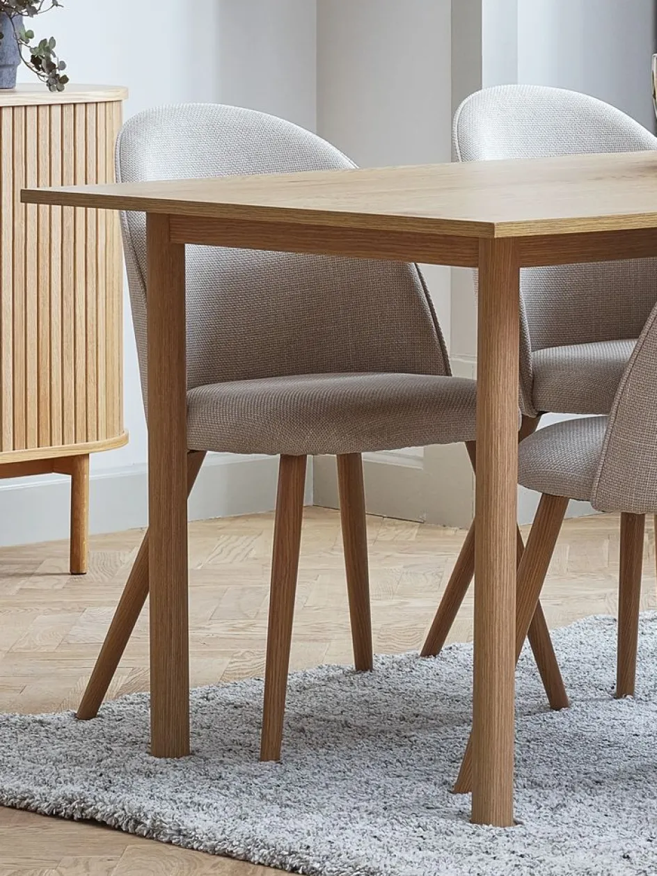 ALSTED + THORUPMesa ALSTED L160 roble natural + 4 sillas THORUP beis/roble Mesas De Comedor|Conjuntos De Comedor