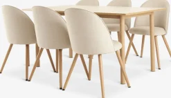 ALSTED + THORUPMesa ALSTED L160 roble natural + 4 sillas THORUP beis/roble Mesas De Comedor|Conjuntos De Comedor