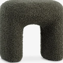 ANDSTPuf ANDST 46x38 tela de felpa verde oliva Pufs|Pufs