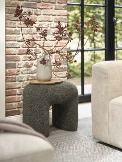 ANDSTPuf ANDST 46x38 tela de felpa verde oliva Pufs|Pufs