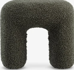 ANDSTPuf ANDST 46x38 tela de felpa verde oliva Pufs|Pufs