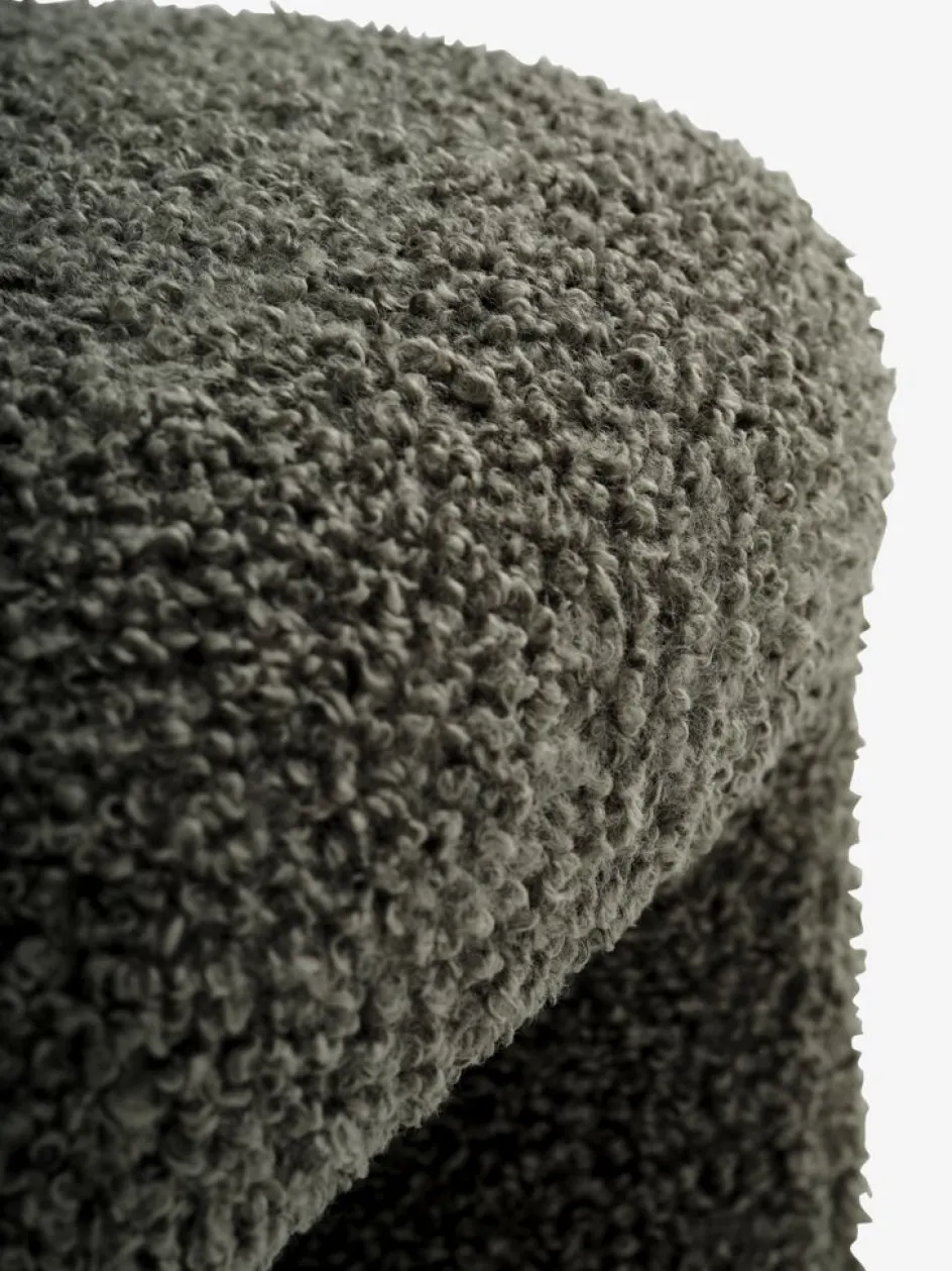 ANDSTPuf ANDST 46x38 tela de felpa verde oliva Pufs|Pufs