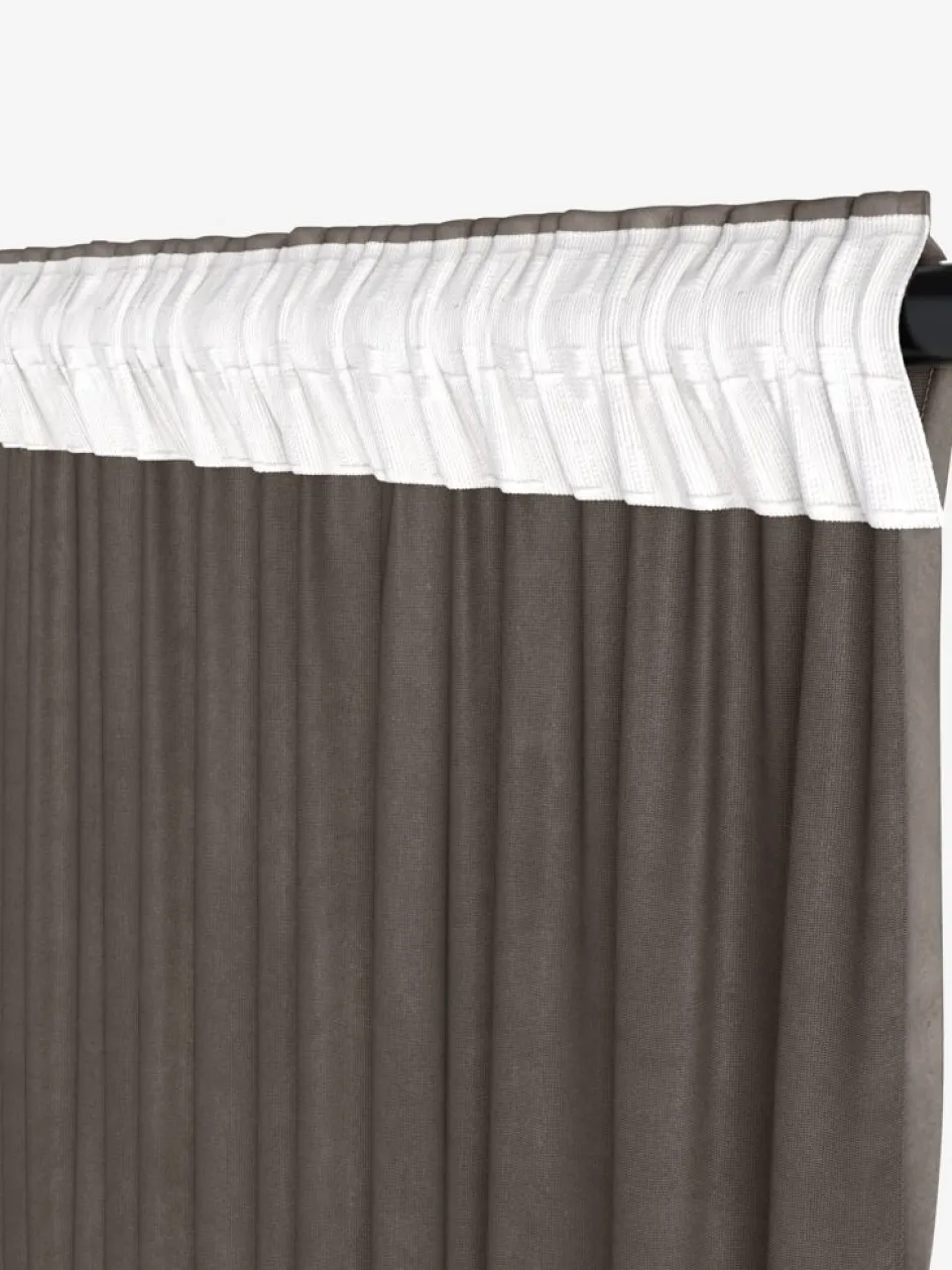 Best AUSTRACortina AUSTRA 1x140x300 terciopelo marrón Cortinas Gruesas