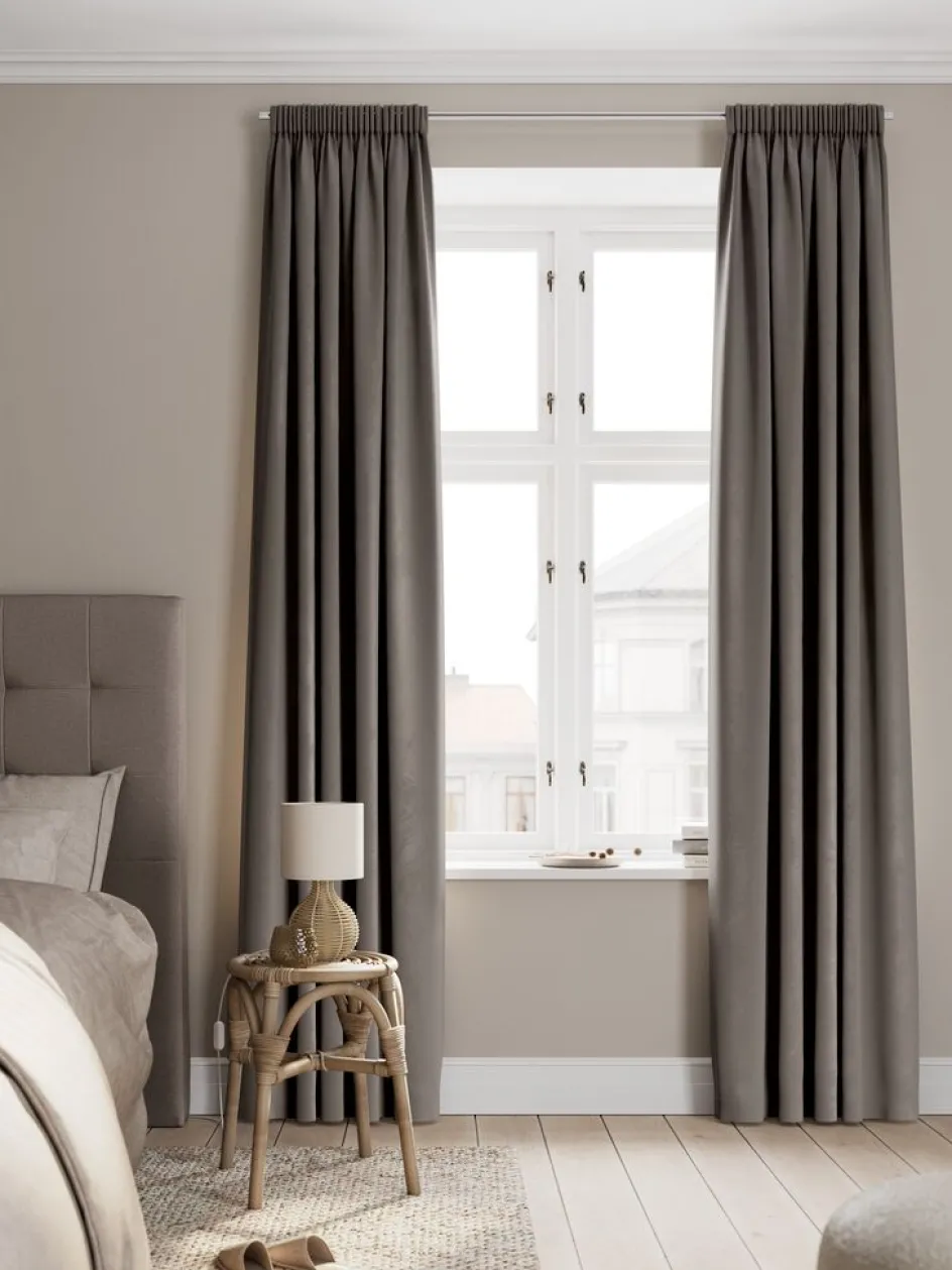 Best AUSTRACortina AUSTRA 1x140x300 terciopelo marrón Cortinas Gruesas