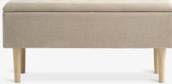 Outlet BADSTEDBanco BADSTED con almacenaje tela beis/color roble Bancos|Bancos