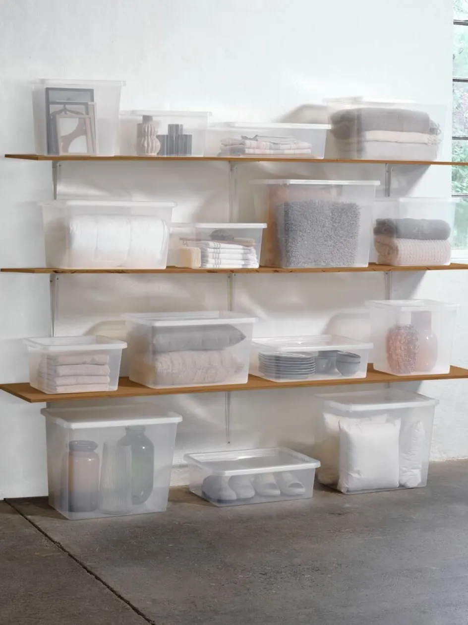 Outlet BASIC BOXCaja BASIC BOX 20L con tapa transparente Todas Las Cestas|Almacenaje De Plástico