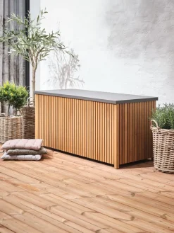Outlet BEDERBaúl para guardar cojines BEDER A133xA61xP54 madera dura Almacenaje Para Cojines|Almacenaje Para Cojines