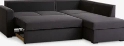 New BEDSTEDSofá cama con chaise longue BEDSTED gris Sofás Cama|Sofás Cama