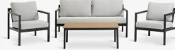 Discount BEJSTRUPConjunto muebles jardín BEJSTRUP 4 plazas gris Conjuntos Mesa Y Sillas De Jardín|Muebles De Jardín