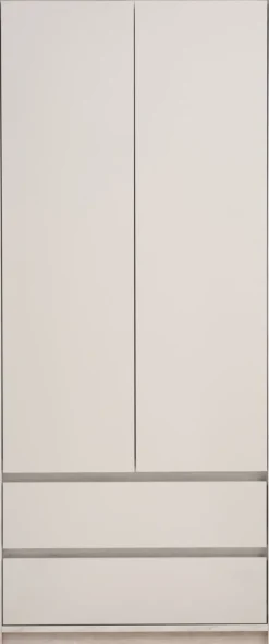 Discount BILLUNDArmario BILLUND 80x193 2 puertas 2 cajones travertino/beis Armarios|Todos Los Armarios