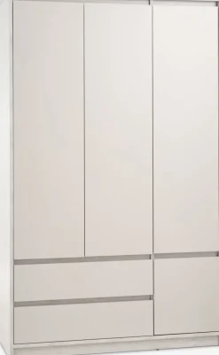 Outlet BILLUNDArmario BILLUND 119x193 4 puertas 2 cajones travertino/beis Armarios|Todos Los Armarios