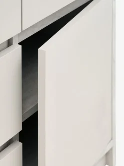 Outlet BILLUNDArmario BILLUND 119x193 4 puertas 2 cajones travertino/beis Armarios|Todos Los Armarios