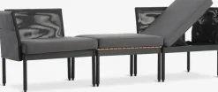 Outlet BJORLIConjunto jardín modular BJORLI 2 plazas negro Conjuntos Mesa Y Sillas De Jardín|Muebles De Jardín