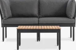 Outlet BJORLIConjunto jardín modular BJORLI 2 plazas negro Conjuntos Mesa Y Sillas De Jardín|Muebles De Jardín