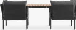 Outlet BJORLIConjunto jardín modular BJORLI 2 plazas negro Conjuntos Mesa Y Sillas De Jardín|Muebles De Jardín