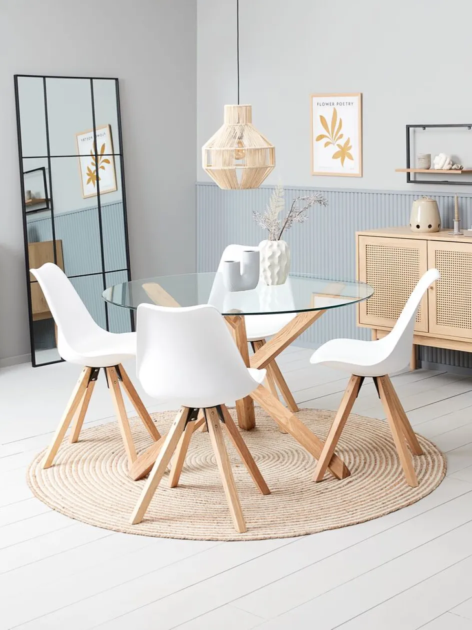 New BLOKHUSSilla de comedor BLOKHUS polipiel /natural Sillas De Comedor