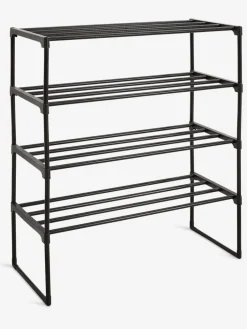 Online BORNHOLMZapatero BORNHOLM 4 estantes negro Zapateros|Zapateros